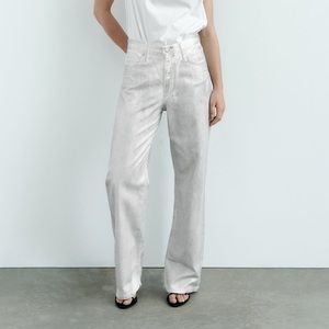 Zara oversized sliver pants
